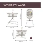 Chicco, Baby Hug Armonia, 4w1: łóżeczko, leżaczek i krzesełko do karmienia, motherpearl