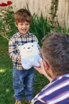 Chicco, First Dreams, Misiek Brzuszek, maskotka ze światłem i melodiami, niebieski