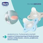 Chicco, PhysioForma Dual Soft, smoczek uspokajający, silikonowy, niebieski, 2-6m, 2 szt.