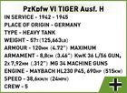Cobi, Panzerkampfwagen VI Tiger 131, klocki konstrukcyjne