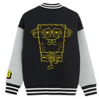 Cool Club, Bluza bejsbolówka chłopięca, rozpinana, czarna, SpongeBob