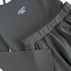 Cool Club, Komplet dziewczęcy, Bluzka z długim rękawem, crop top, Spódnica tenisowa z szortami, szary