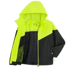 Cool Club, Przeciwdeszczowa kurtka chłopięca z kapturem, zielono-czarna