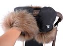 Cottonmoose, rękawice do wózka z futerkiem, Black