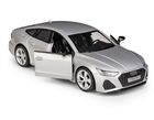 Daffi, MSZ, Audi RS 7 Sportback, pojazd, model metalowy, srebrny, 1:35