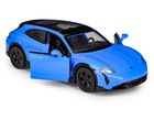 Daffi, MSZ, Porsche Taycan Turbo S Cross Turismo, pojazd, model metalowy, niebieski, 1:36