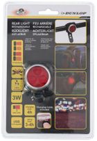 Dunlop, tylne światło rowerowe, 3 LED, USB