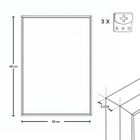 Edaxo, Axion, prostokatne lustro wiszące, czarne, 60-40 cm