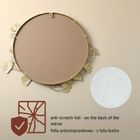 Edaxo, Sol, lustro ścienne z ozdobną ramą, okrągłe, 50 cm