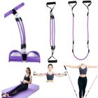 Ekspander fitness do ćwiczeń mięśni nóg, brzucha, ud, fioletowy