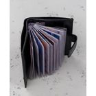 Etui na dokumenty, czarne, skórzane, Rovicky