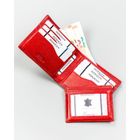 Etui na karty, czerwone, skórzane, 4U Cavaldi