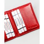 Etui na karty, czerwone, skórzane, RFID, 4U Cavaldi