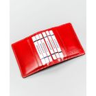 Etui na karty, czerwone, skórzane, RFID, 4U Cavaldi