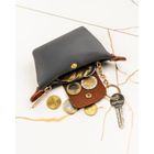 Etui na klucze, ciemnoszare, skóra ekologiczna, Peterson