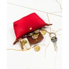 Etui na klucze, czerwone, skóra ekologiczna, Peterson