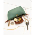 Etui na klucze, jasnozielone, skóra ekologiczna, Peterson