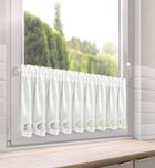 Eurofirany, firana gotowa, Lila, na taśmie, 150-40 cm, biały