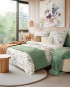 Eurofirany, narzuta len, 200-220 cm, zielony