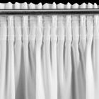 Eurofirany, zasłona gotowa, Roses, na taśmie, 350-270 cm, biały