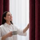 Eurofirany, zasłona gotowa, Vani, 140-250 cm, bordowy