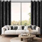 Eurofirany, zasłona gotowa, Vani, 140-250 cm, czarny