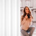 Eurofirany, zasłona zaciemniająca gotowa, Logan na taśmie, 140-270 cm, biały