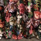 Eurofirany, zasłona zaciemniająca gotowa, na taśmie, Peonia, 140-270 cm, bordowy