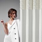 Eurofirany, zasłona zaciemniająca gotowa, Roses, na taśmie, 140-250 cm, kremowy