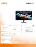 Gigabyte, monitor, LED, 27", M27Q3, 300Hz, 320Hz O/C