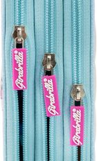 Girabrilla, piórnik rozkładany, potrójny, z wyposażeniem, jednorożec, błękitny