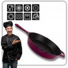 Hage, emaliowana patelnia żeliwna, fioletowa, 26 cm