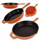 Hage, emaliowana patelnia żeliwna, pomarańczowa, 26 cm