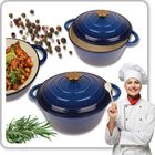 Hage, garnek żeliwny, emaliowany, niebieski, 26 cm, 5l