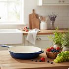 Hage, patelnia żeliwna, emaliowana, niebieska, 26 cm