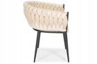 Hedo, Glamour, krzesło welurowe, beżowe