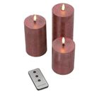 Home Styling Collection, dekoracyjne świece LED 7,5 cm, 3 szt.