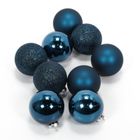 Home Styling Collection, szklane bombki świąteczne, niebieskie, 6 cm, 20 szt.