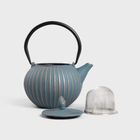 Homla, Andreas, zestaw do herbaty, żeliwny, niebiesko złoty, 4 szt., 744167