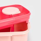 Homla, B2 Lusy, zestaw lunchbox, różowy z kubkiem, 1,8l