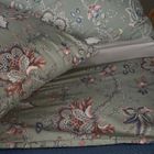 Homla, Claras, Pościel z mikrofibry szara w liście i kwiaty, 200-220 cm, SS23 997918