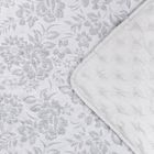 Homla, Claro, narzuta, żakardowa w kwiatowy wzór szara, 200-220 cm