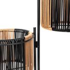 Homla, Floero, kwietnik z plecionką, beżowo-czarny, 67-23-70 cm