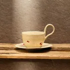 Homla, Isernia, filiżanka ze spodkiem, w wisienki, 0,2l