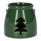Homla, Lanern, lampion, z choinką zielony, 8-8 cm