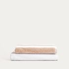 Homla, Lawena, ręcznik, w biało-beżowe pasy, 70-130 cm