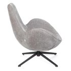 Homla, Lunaire, fotel obrotowy, welurowy, szary, 86-76-87 cm