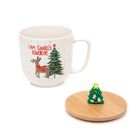 Homla, Moldy, kubek, z reniferem i ozdobną pokrywką, 0,3l