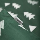 Homla, Pema, pościel, z mikrofibry w choinki zielona, 160-200 cm