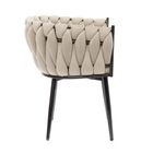 Homla, Prinssi, krzesło, welurowe beżowe, 64-54-73 cm